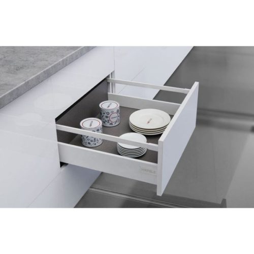 Ảnh thực tế ray hộp Hafele 552.77.781 Alto màu trắng mờ, H135X300m
