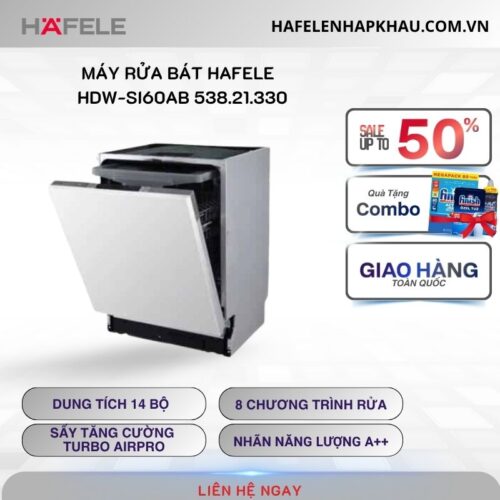 Máy rửa bát âm tủ Hafele HDW-FI60AB 538.21.330