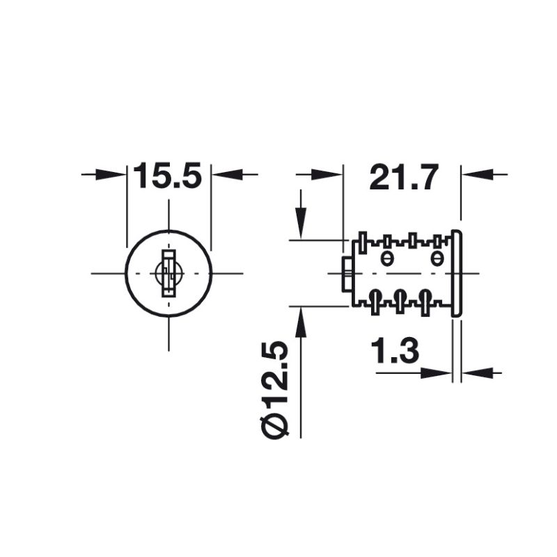 Kích thước ruột khóa tủ SYMO 3000 Hafele 210.41.612 Kích thước ruột khóa tủ SYMO 3000 Hafele 210.41.612